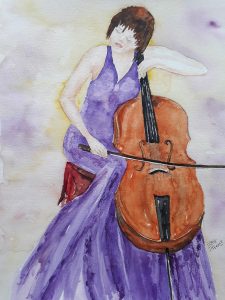 Celliste 28x38 cm Aquarel