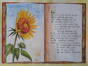 Gedicht Zon 28x38 cm Aquarel