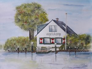 Vogelskamp in Kaag 28x38 cm Aquarel